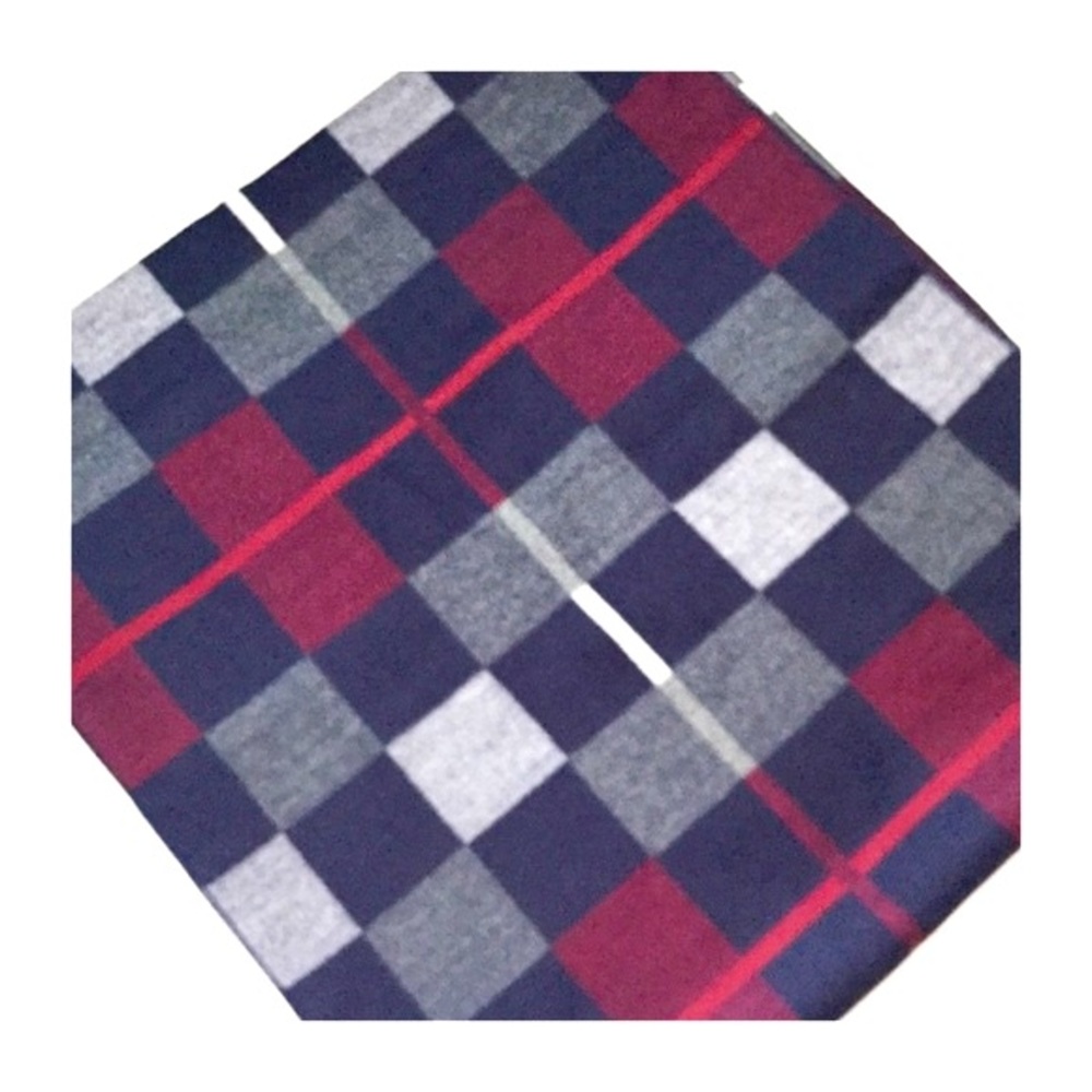 Plaid Checkered Scarf Blue & Red